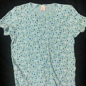 Cherokee Sky Blue Floral Tee